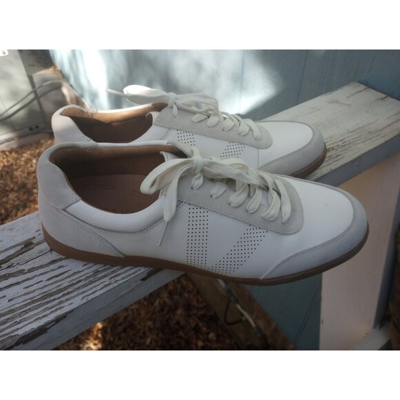 VIONIC BROK Men's Casual Sneakers Pain release White Leather Size 11 Lace Up - Picture 1 of 8